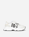 Dolce & Gabbana Woman Multicolor Fabric And Leather Daymaster Sneakers In White