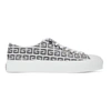 GIVENCHY BLACK & WHITE 4G JACQUARD CITY SNEAKERS