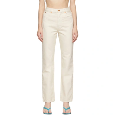 Slvrlake London Rigid High-rise Straight-leg Jeans In Off White