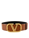 Valentino 70mm Go Logo Reversible Leather Belt In Brown