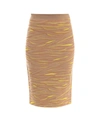 Stella Mccartney Women's Animal-patterned Wool Midi Skirt In Beige