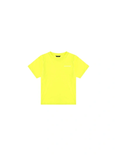 Balenciaga Kids Yellow Embroidered Logo T-shirt
