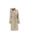 Balenciaga Asymmetric Cotton-gabardine Trench Coat In Beige
