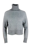 LORENA ANTONIAZZI TURTLENECK CASHMERE SWEATER WITH FINE BAND IN CONTRASTING COLOR.,A21109DM008 11752060