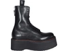 R13 Platform Leather Ankle Boots In Black