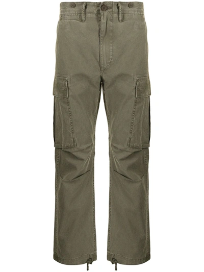 Ralph Lauren Rrl Slim-cut Cargo Trousers In Grün