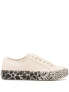Ferragamo Gancini Printed-sole Sneakers In Nude