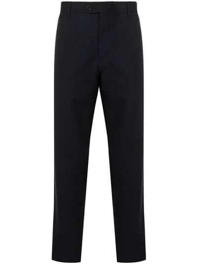 Ferragamo Satoriale Straight-leg Trousers In Navy