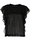 ISABEL MARANT ÉTOILE LAYONA PLEAT DETAIL BLOUSE