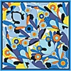 Jessie Zhao New York Silk Scarf Of Ocean Imagination In Ocean