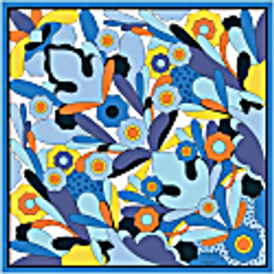 Jessie Zhao New York Silk Scarf Of Ocean Imagination In Blue