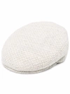 ISABEL MARANT CHALK-WHITE TONAL KNITTED BERET,28DE358A-32B8-5AFB-CDF5-ECC7FDC5BF0A