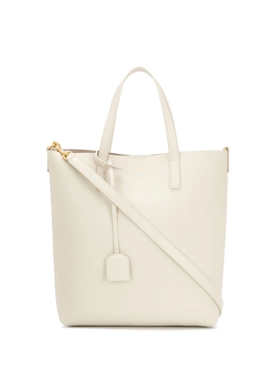 Saint Laurent Ysl Toy Shopping Tote Bag In White
