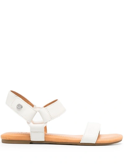 Ugg White Snap-fastened Open Toe Sandals