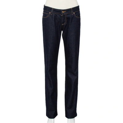 Pre-owned Gucci Navy Blue Denim Straight Leg Jeans S