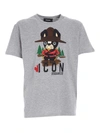 DSQUARED2 ICON DOG T-SHIRT IN GREY