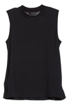 Rag & Bone The Essential Ribbed Stretch-organic Pima Cotton Jersey Tank In Black