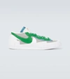 Nike Grey & Green Sacai Edition Blazer Low Sneakers In Green