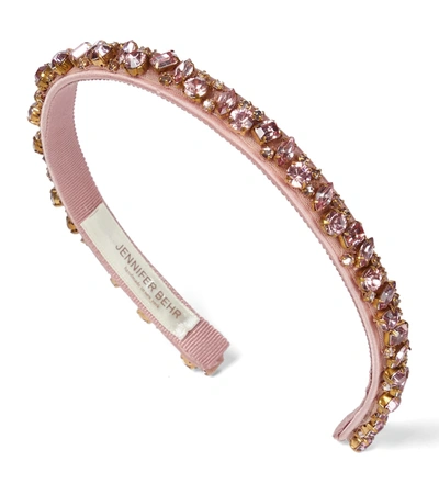 Jennifer Behr Essen Crystal-embellished Headband In Rose