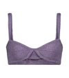 Khaite Eda Cashmere Bralette In Amethyst