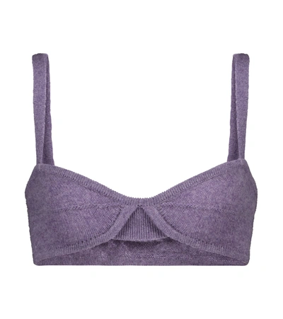 Khaite Eda Cashmere Bralette In 퍼플