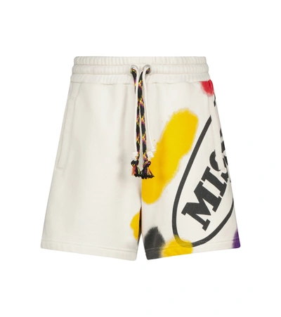 Palm Angels Womens Off White B X Missoni Sport Graphic-print Cotton-jersey Shorts Xs