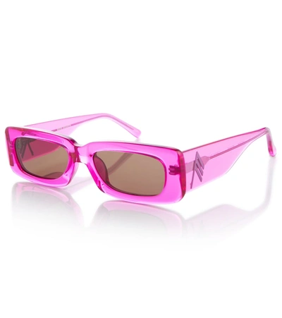 Attico Women's Mini Marfa Square-frame Acetate Sunglasses In Pink
