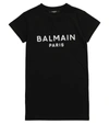 BALMAIN LOGO COTTON T-SHIRT DRESS,P00586264