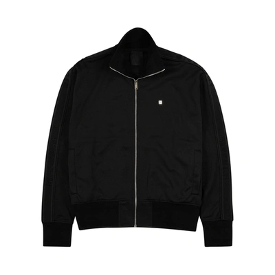 Givenchy Black Jersey Track Jacket In 001-black