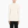 DRUMOHR OFF WHITE BRAIDED-TRIM TURTLE NECK SWEATER,D4W124ARWO-J-DRUMH-125