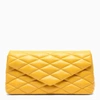 Saint Laurent Yellow Sade Soft Clutch In Yellow