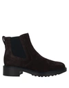 Hogan Ankle Boots In Cocoa