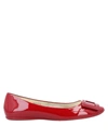 Roger Vivier Ballet Flats In Red