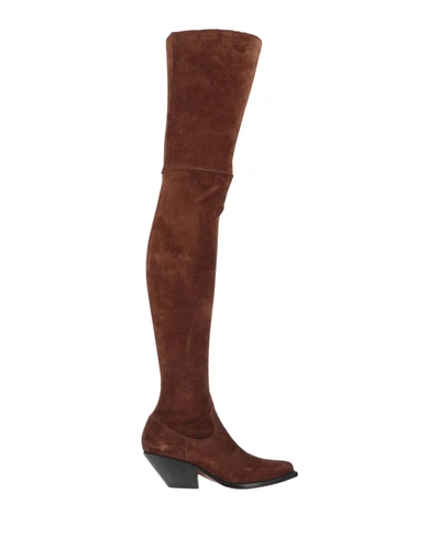 Buttero Knee Boots In Brown