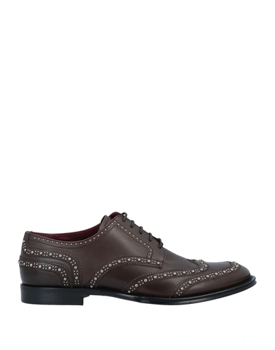 Dolce & Gabbana Lace-up Shoes In Brown