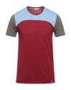 BERNA BERNA MAN T-SHIRT BURGUNDY SIZE L COTTON,12597375BJ 4