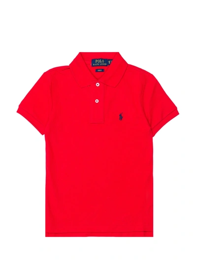 Ralph Lauren Kids Logo Embroidered Polo Shirt In Red