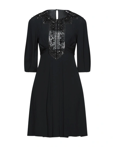 Alberta Ferretti Short Dresses In Black