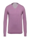 Alpha Studio Sweaters In Purple