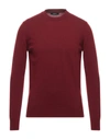 Alpha Studio Sweaters In Brick Red