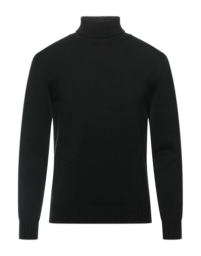 Alpha Studio Turtlenecks In Black