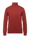 Alpha Studio Turtlenecks In Rust
