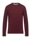 Alpha Studio Sweaters In Maroon