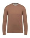 Alpha Studio Sweaters In Brown