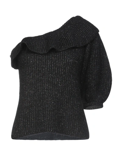 RED VALENTINO RED VALENTINO WOMAN TOP BLACK SIZE S POLYAMIDE, WOOL, ACRYLIC, METALLIC FIBER,14148998NB 5