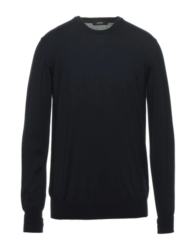 Alpha Studio Sweaters In Dark Blue