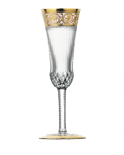 Saint Louis Crystal Thistle Gold Champagne Flute In Multi