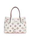 Christian Louboutin Small Cabarock Loubinthes Perforated Leather Tote In W377 Snow Loubi