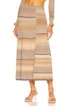 Simkhai Womens Espresso S Louise High-waist Knitted Midi Skirt S In Espresso Stripe