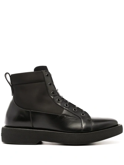 Ferragamo Paul Lace-up Ankle Boots In Schwarz